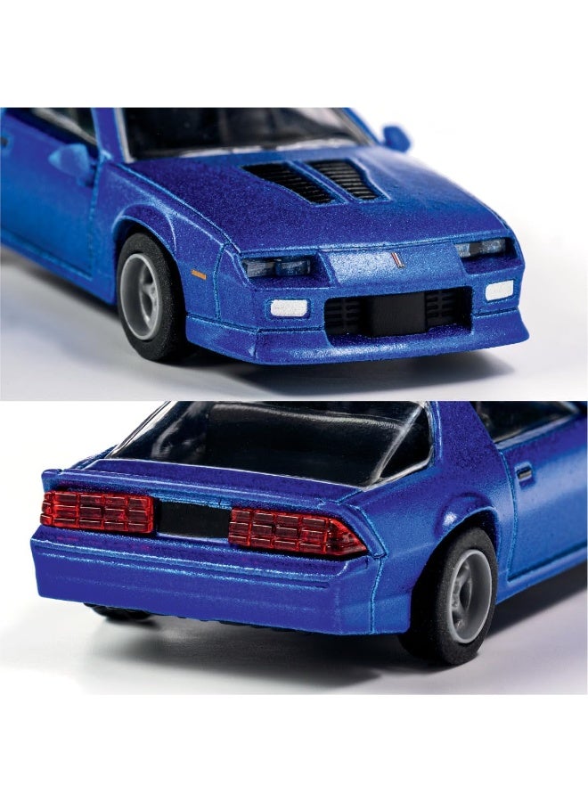 Majorette مجموعة سيارات ماجوريت 1985 شيفروليه كامارو - سيارة أيقونية لجمع التذكارات مع هيكل معدني، إطارات مطاطية وعرض، مقياس 1:64، للأعمار 14 وما فوق، الموجة 1 - Image 3